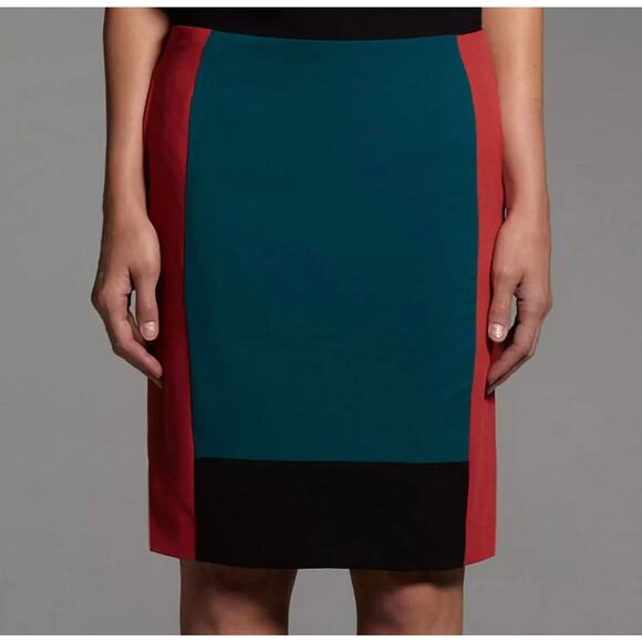 Narciso Rodriguez For Design Nation Women's Colorblock Pencil Skirt Size 6 - Picture 1 of 8